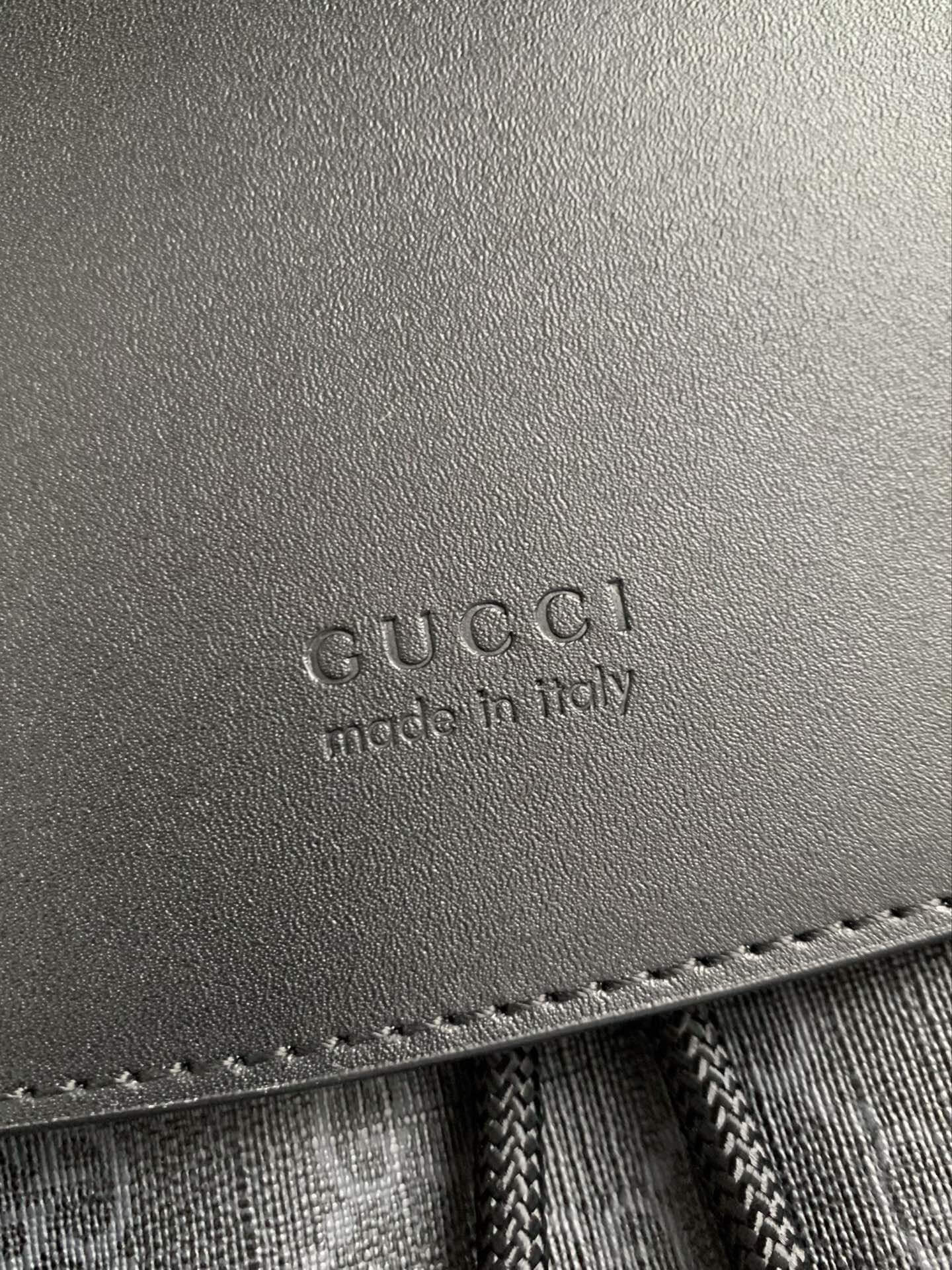 Gucci Black GG Supreme Backpack with Web Straps - Image 10