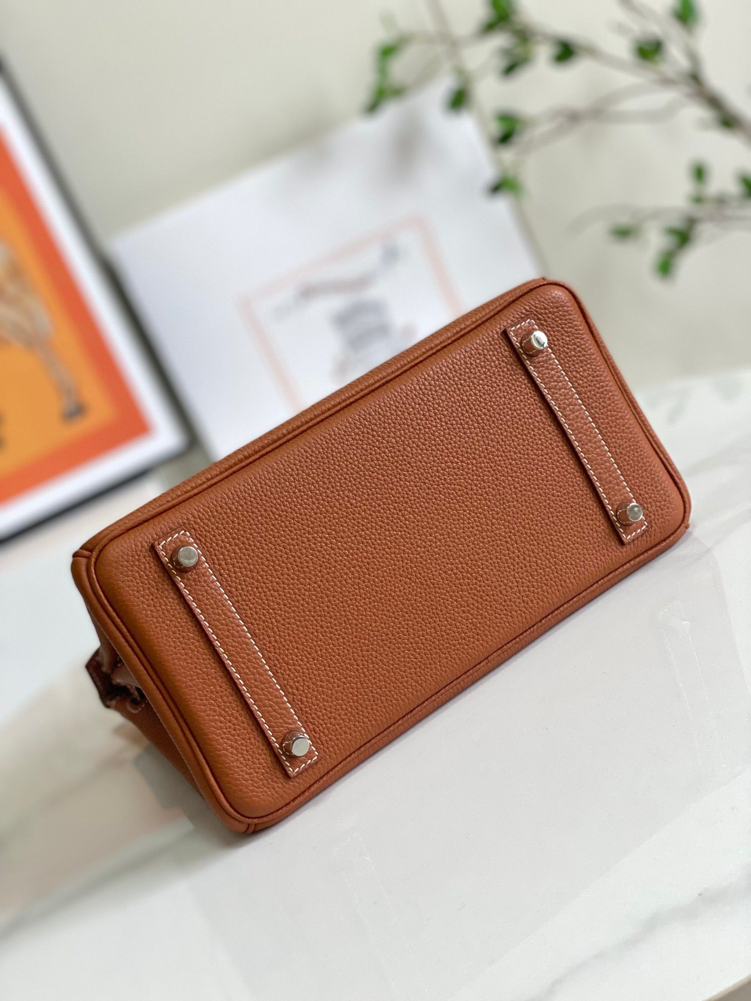 Hermès Birkin 30 Gold Brown Togo Leather Bag - Image 5