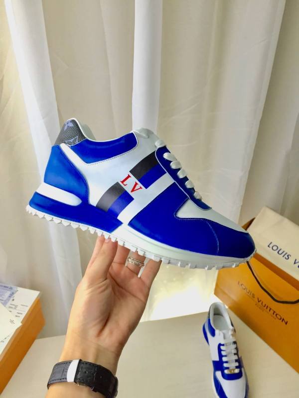 Louis Vuitton Run Away 5D Reflective Sneakers – Blue & White