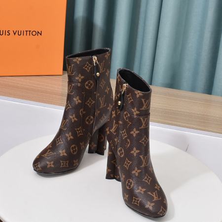 Louis Vuitton Beaubourg Ankle Boot in Brown Monogram Canvas