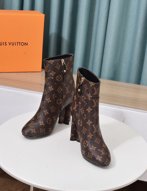 Louis Vuitton Beaubourg Ankle Boot in Brown Monogram Canvas