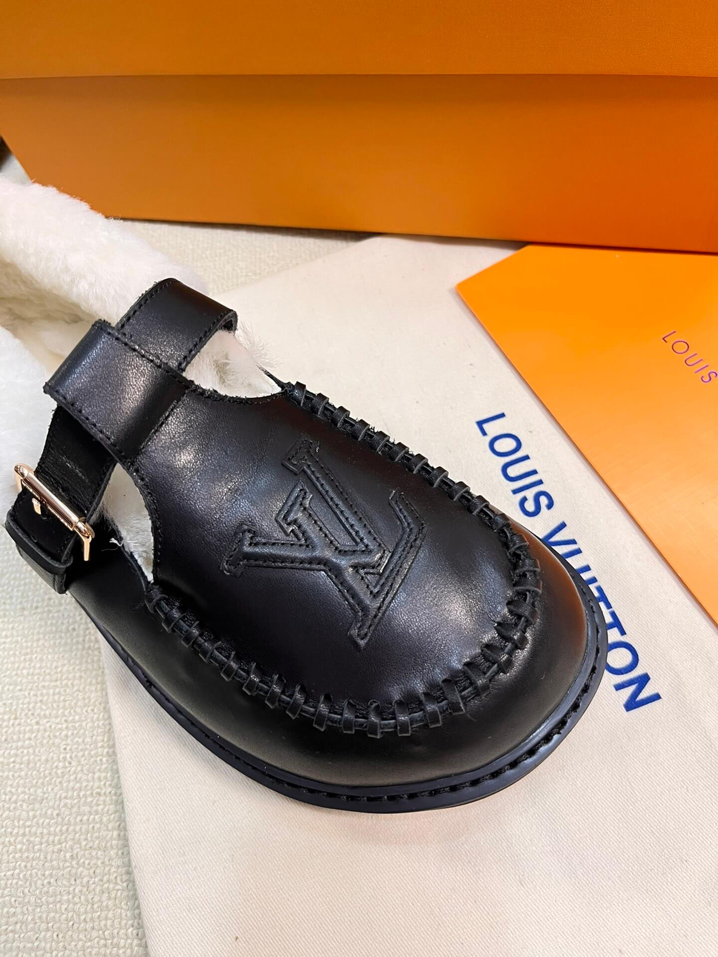 Louis Vuitton Colorado Comfort Mary Jane Shoes In Black– Shearling-Lined Luxury - Image 7