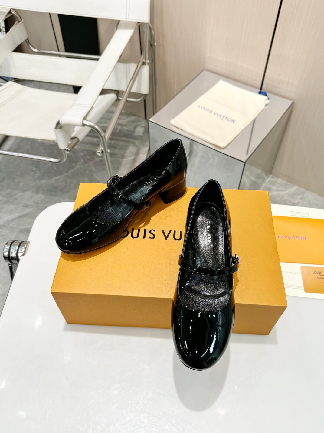Louis Vuitton Glory Pump Black Patent Leather Mary Jane - Image 3