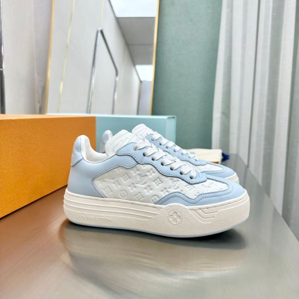 Louis Vuitton LV Groovy Platform Sneakers - Light Blue & White
