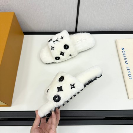 Louis Vuitton Pillow Comfort Slippers in White.