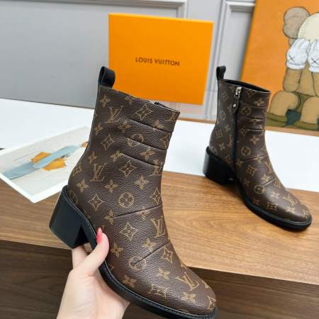 Louis Vuitton Silhouette Ultra Ankle Boots - Brown Monogram Leather
