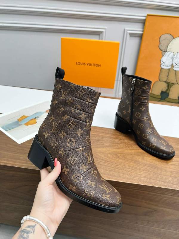 Louis Vuitton Silhouette Ultra Ankle Boots - Brown Monogram Leather