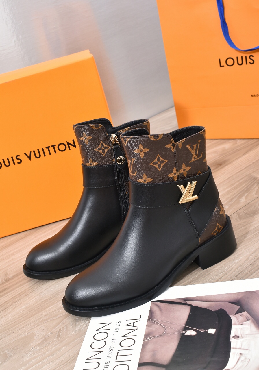 Louis Vuitton Westside Ankle Boot for Women in black with Monogram canvas detailing - Image 2