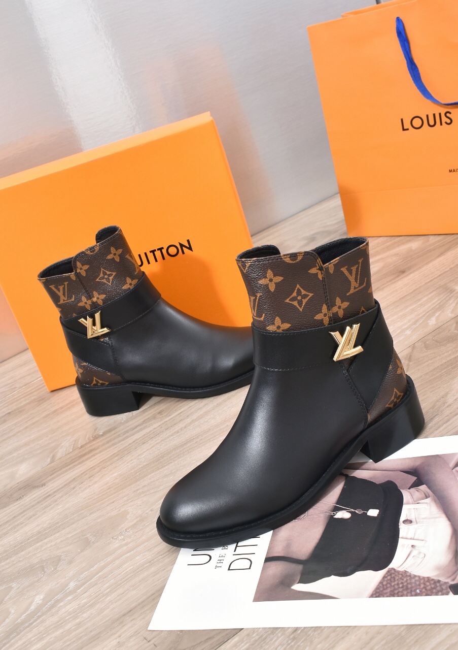 Louis Vuitton Westside Ankle Boot for Women in black with Monogram canvas detailing - Image 3