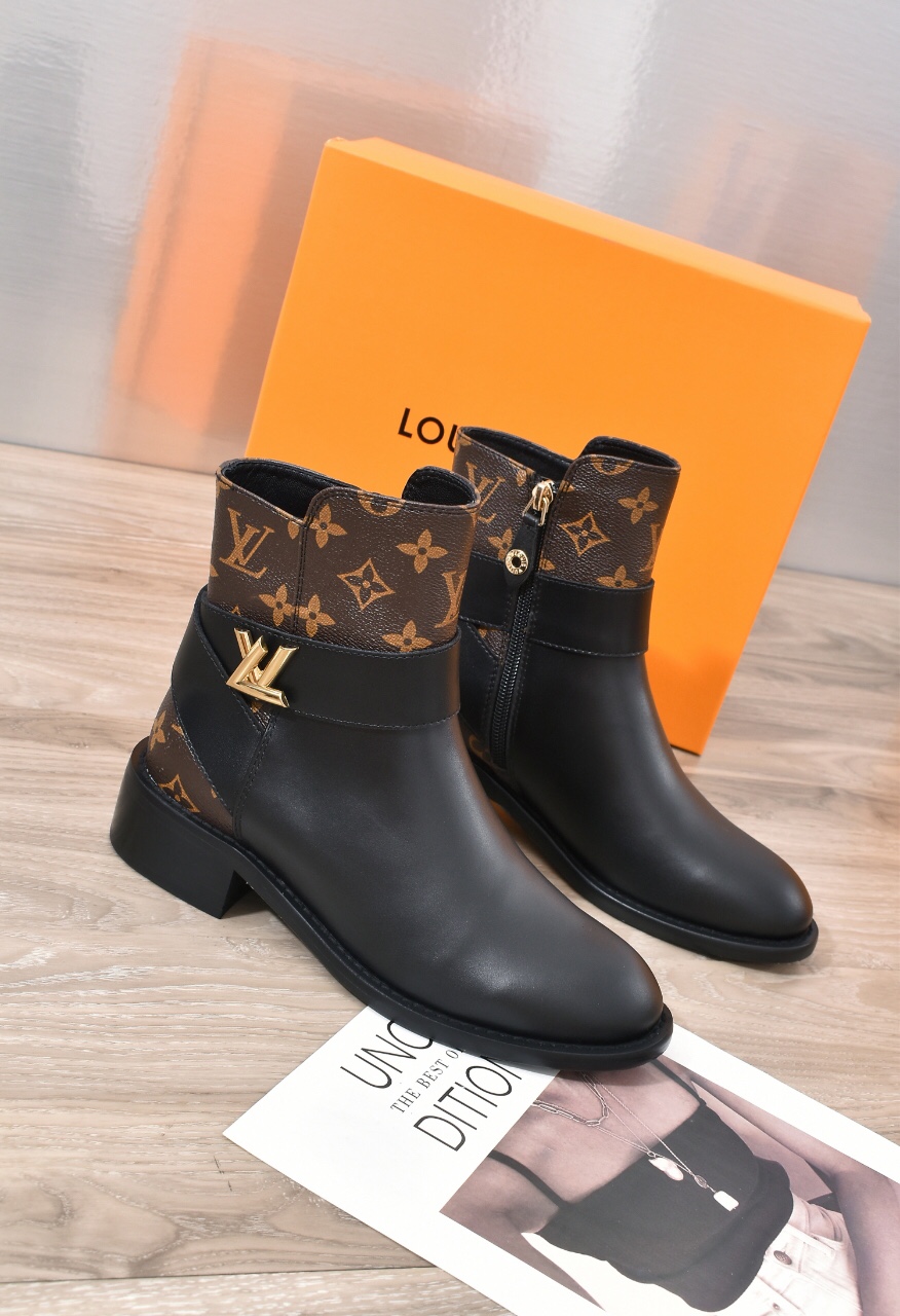 Louis Vuitton Westside Ankle Boot for Women in black with Monogram canvas detailing - Image 5