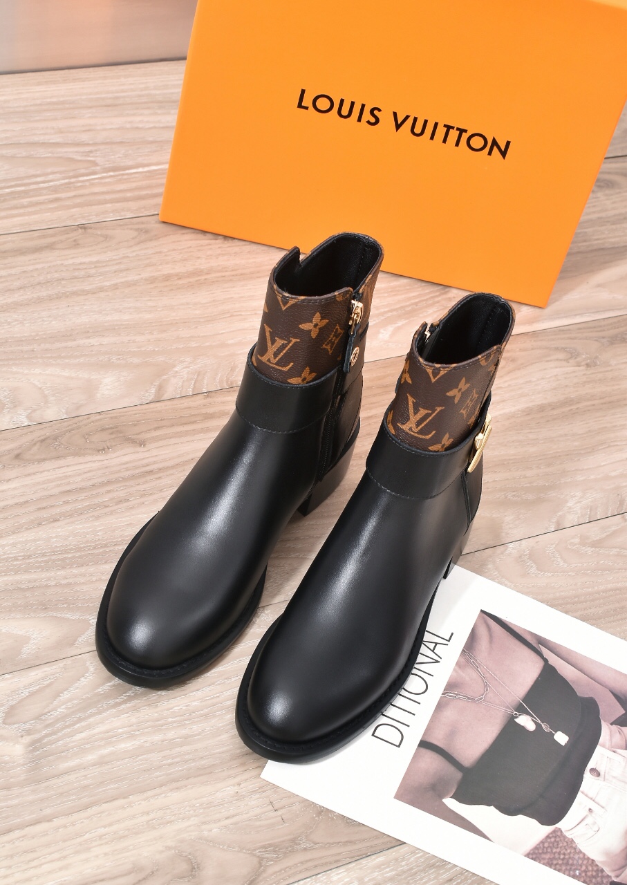 Louis Vuitton Westside Ankle Boot for Women in black with Monogram canvas detailing - Image 6
