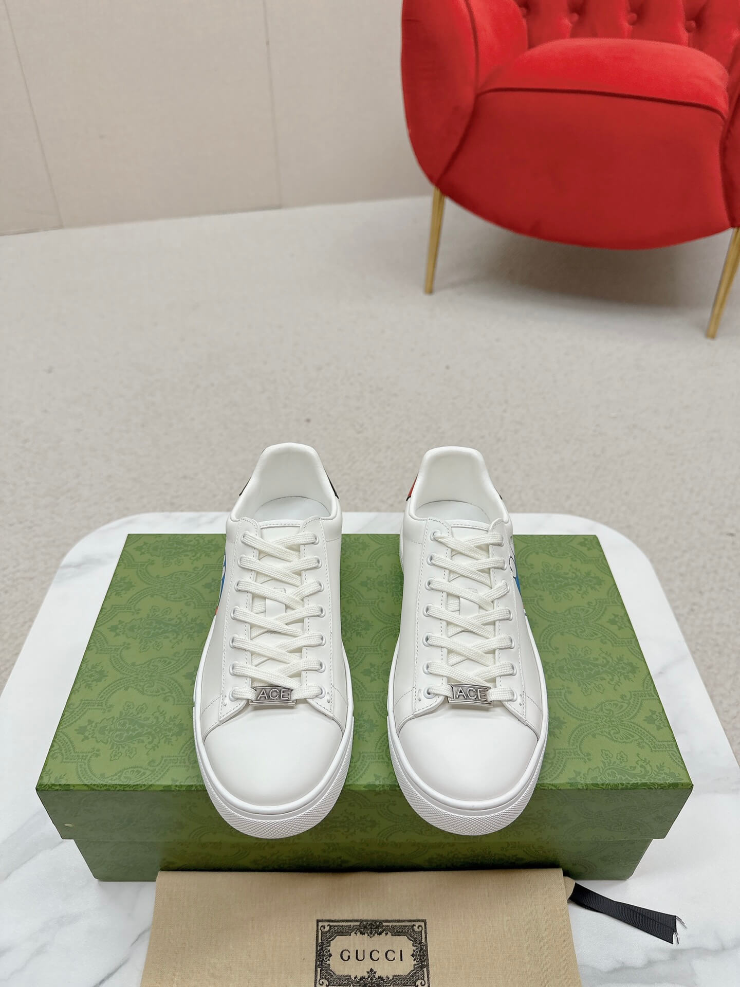 Gucci X Doraemon Ace White Leather Sneaker - Image 9