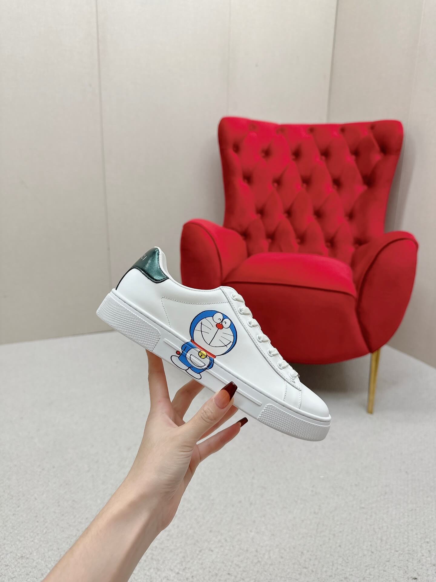 Gucci X Doraemon Ace White Leather Sneaker - Image 2
