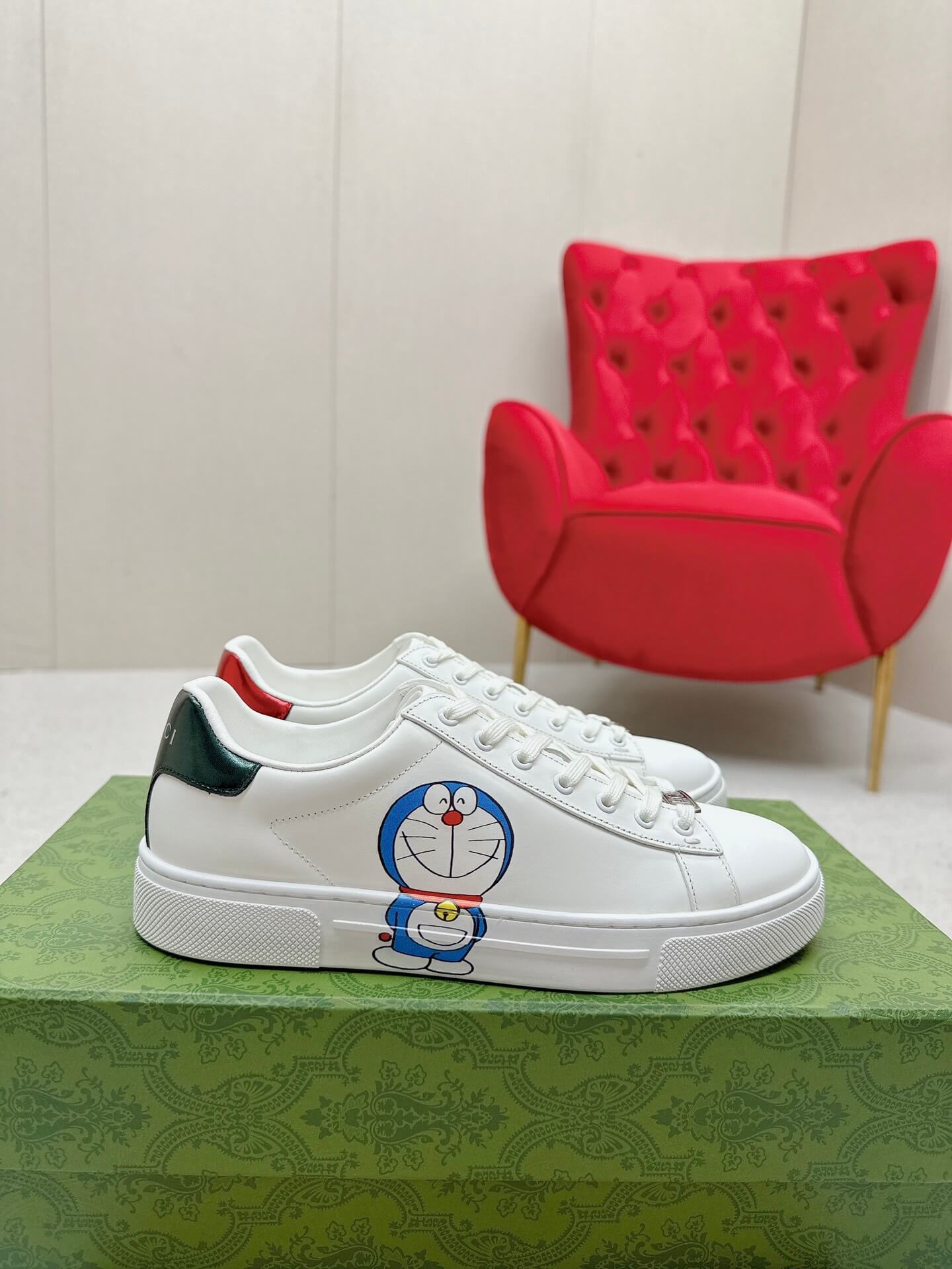 Gucci X Doraemon Ace White Leather Sneaker - Image 10