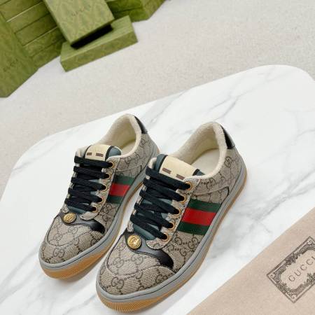 Gucci Screener Beige and Ebony Supreme Trainer