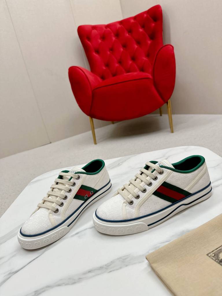 Gucci Tennis 1977 White GG Canvas Sneaker