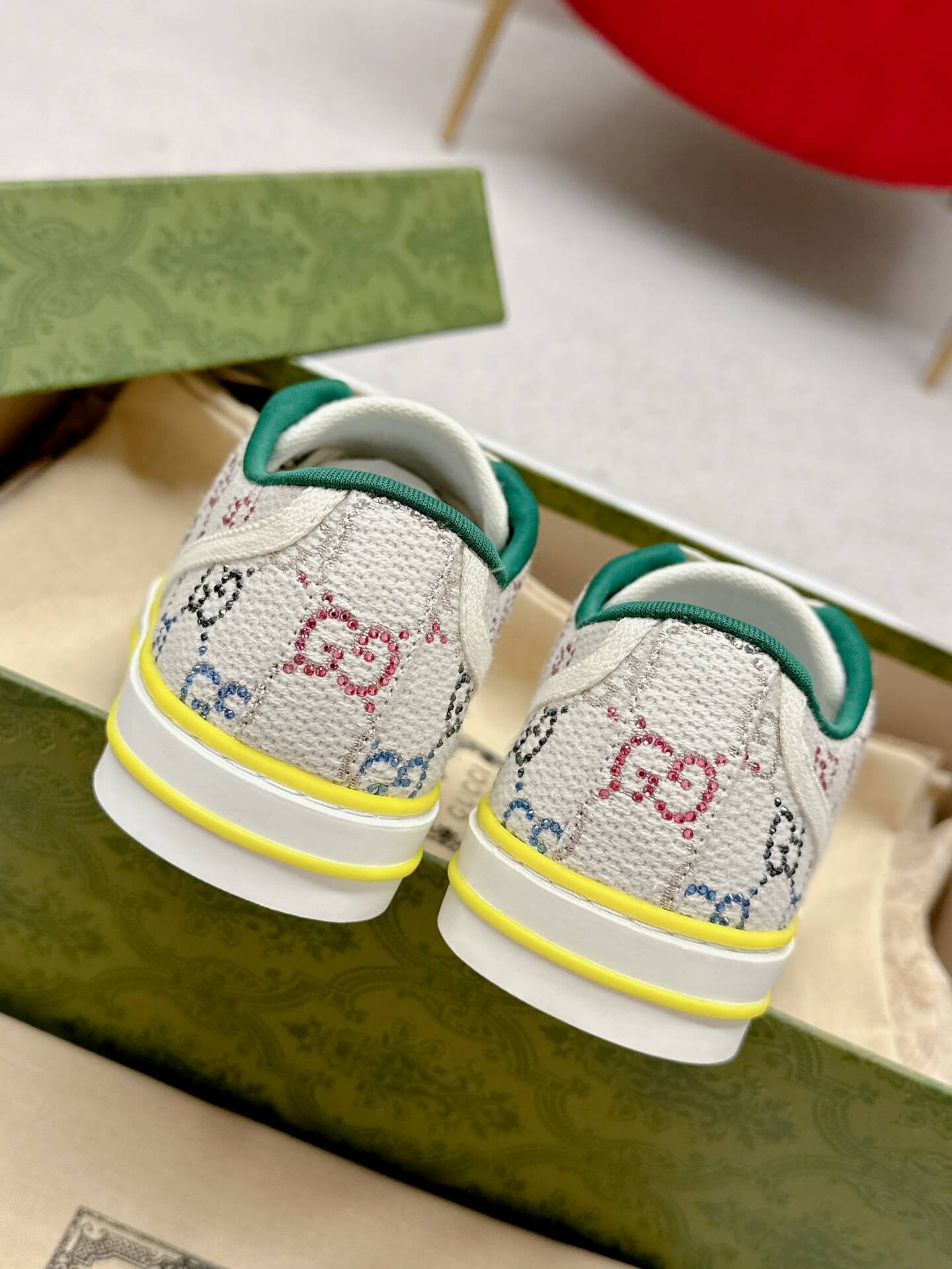 Gucci Women's Gucci Tennis 1977 Sneaker with Rhinestones - Image 2