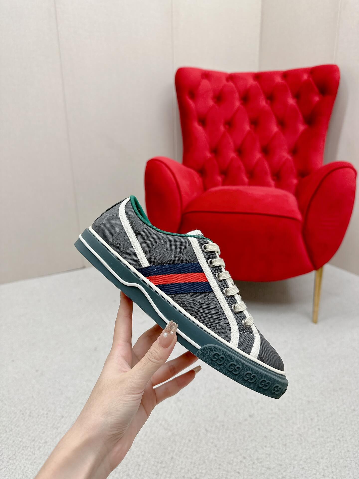 Gucci Women's Tennis 1977 Jumbo GG Sneaker in Grey - Image 6