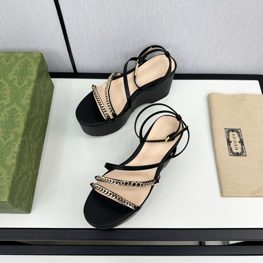 Gucci Women's Black Signoria Platform Sandal - Image 5