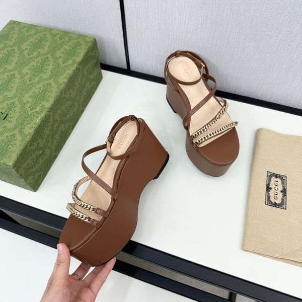 Gucci Women's Brown Signoria Platform Sandal