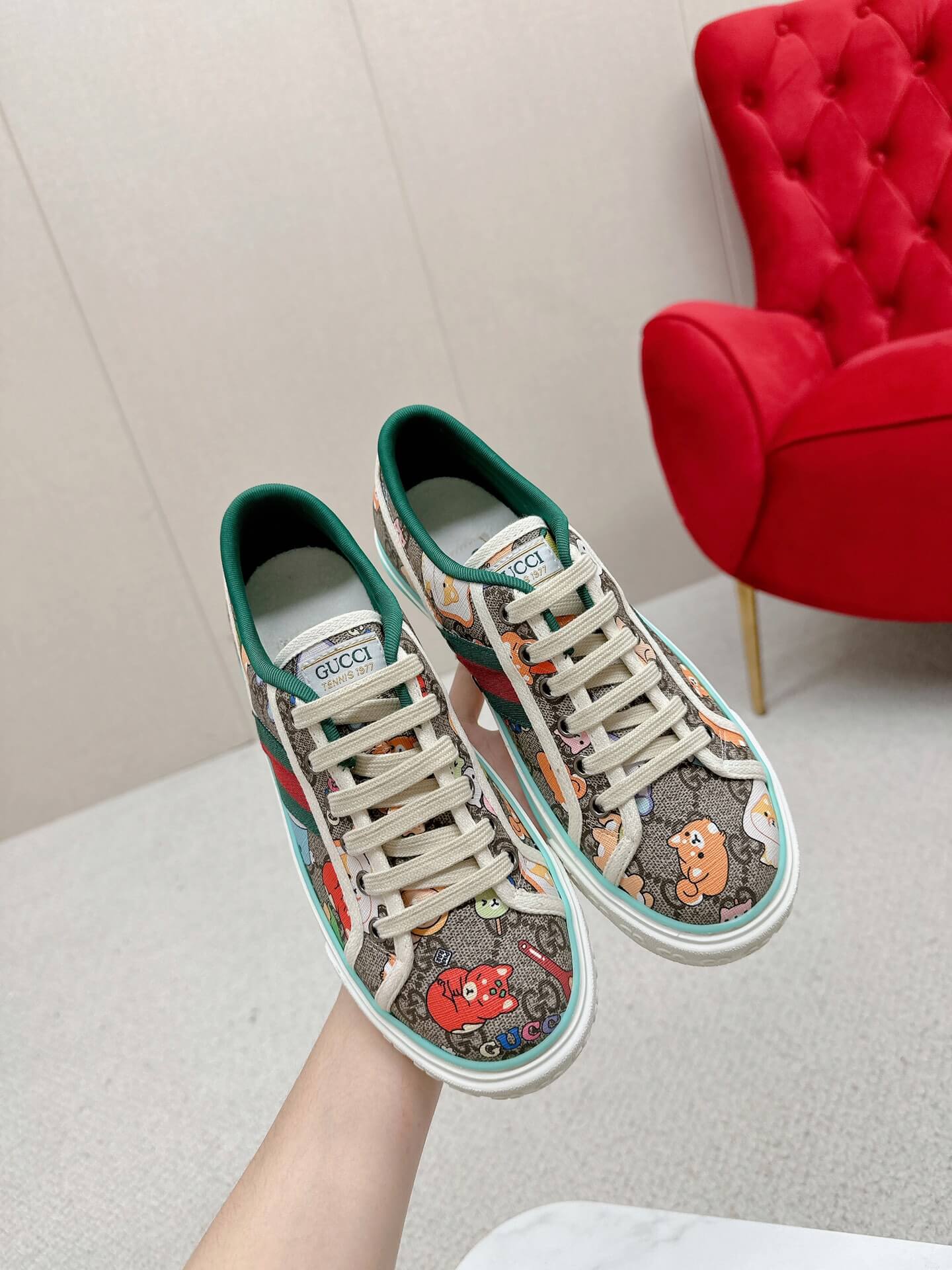 Gucci Women's Tennis 1977 Trainer with Toon Print - Image 5