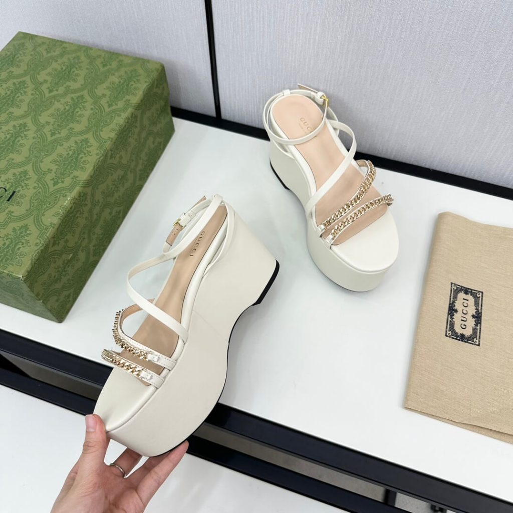 Gucci Women's White Signoria Platform Sandal