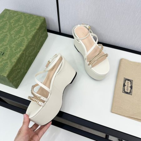 Gucci Women's White Signoria Platform Sandal