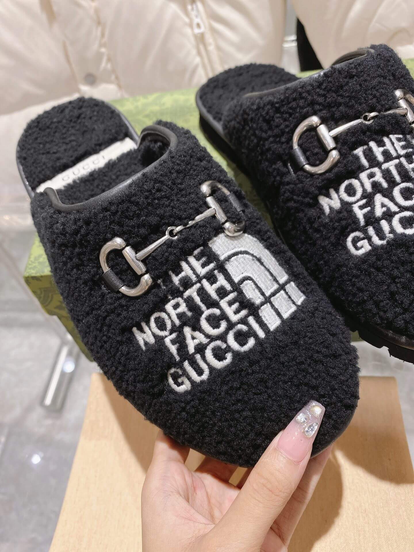 Gucci Women's The North Face x Gucci Terry Cloth Mules - Image 10