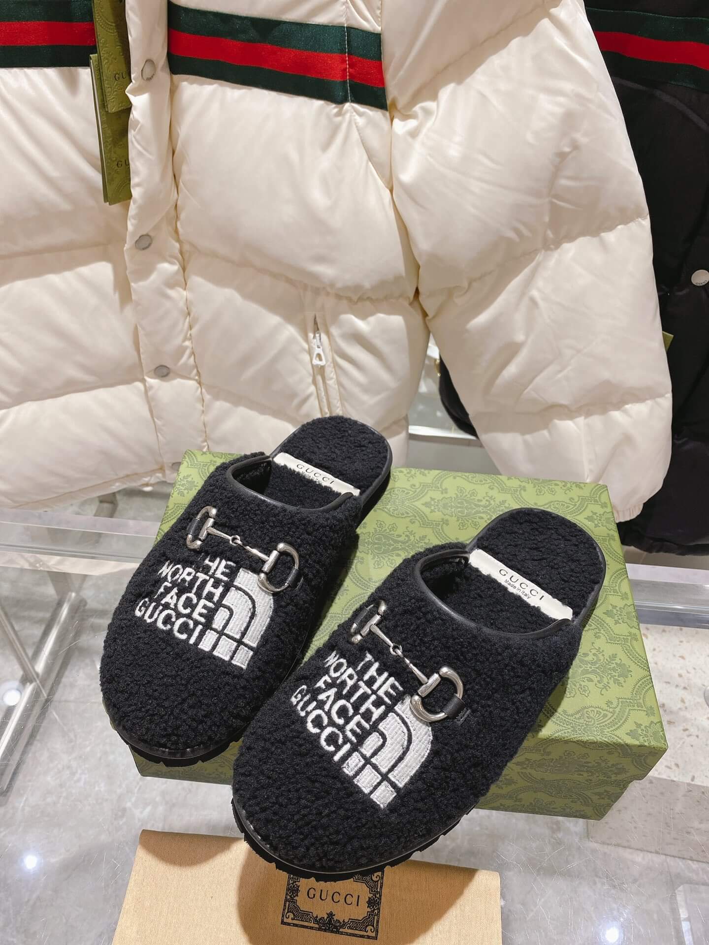 Gucci Women's The North Face x Gucci Terry Cloth Mules - Image 8