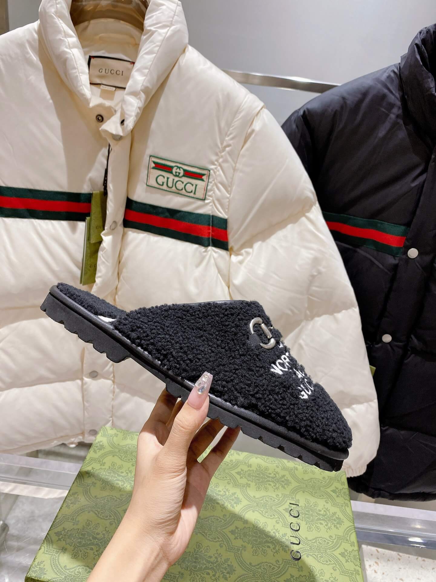 Gucci Women's The North Face x Gucci Terry Cloth Mules - Image 7