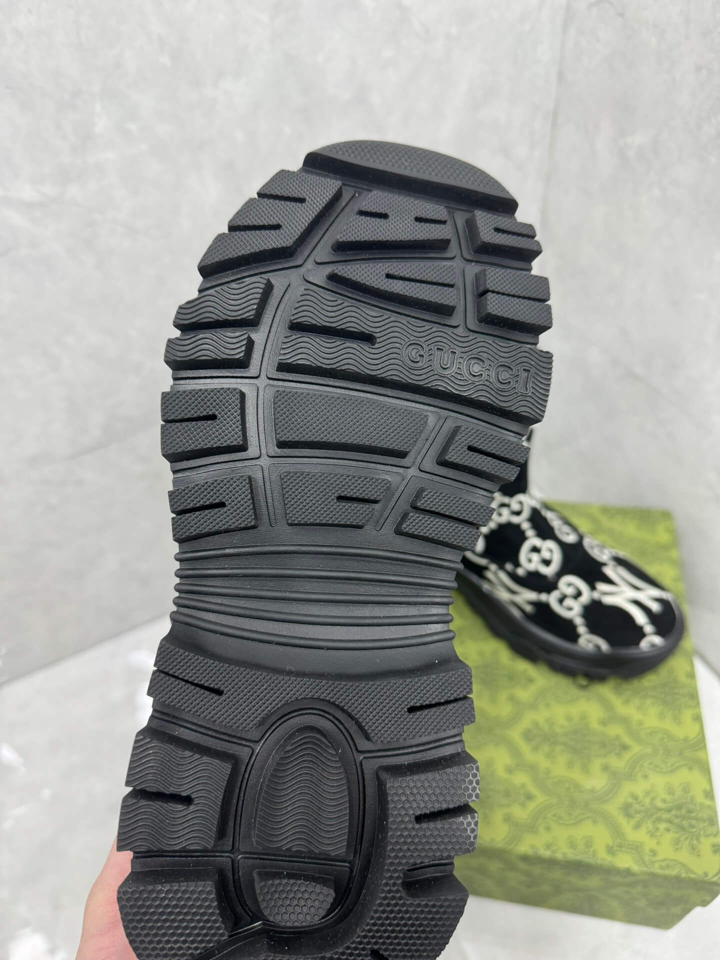 Gucci GG and Yankees Black Ankle Boot - Image 9