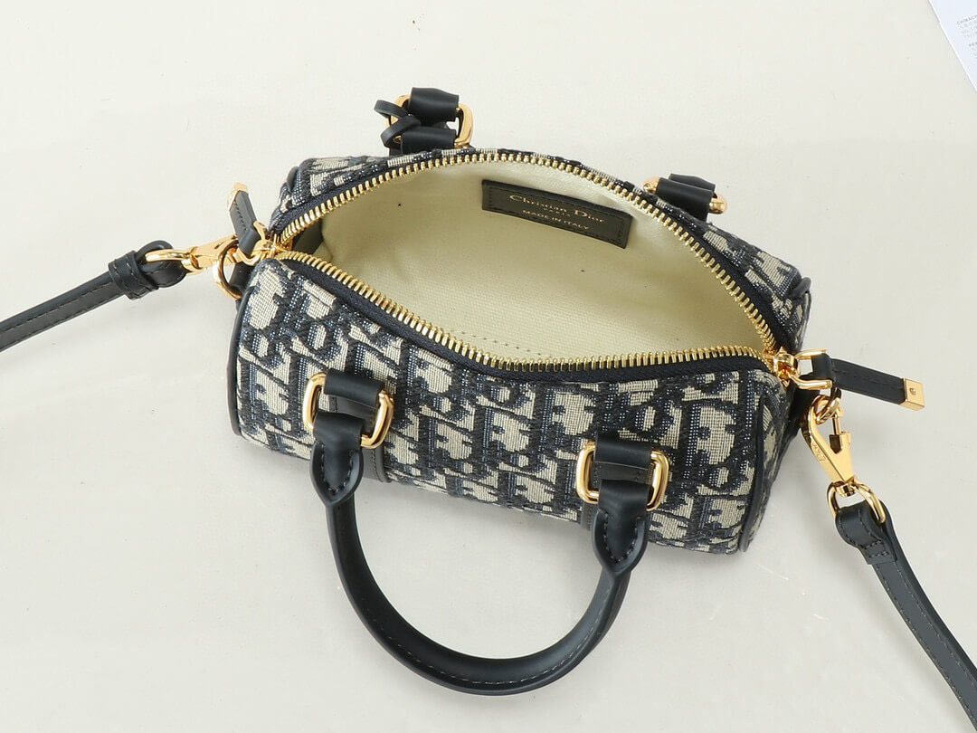 Dior Groove 17 Nano Bag Navy Blue Dior Oblique Jacquard - Image 4