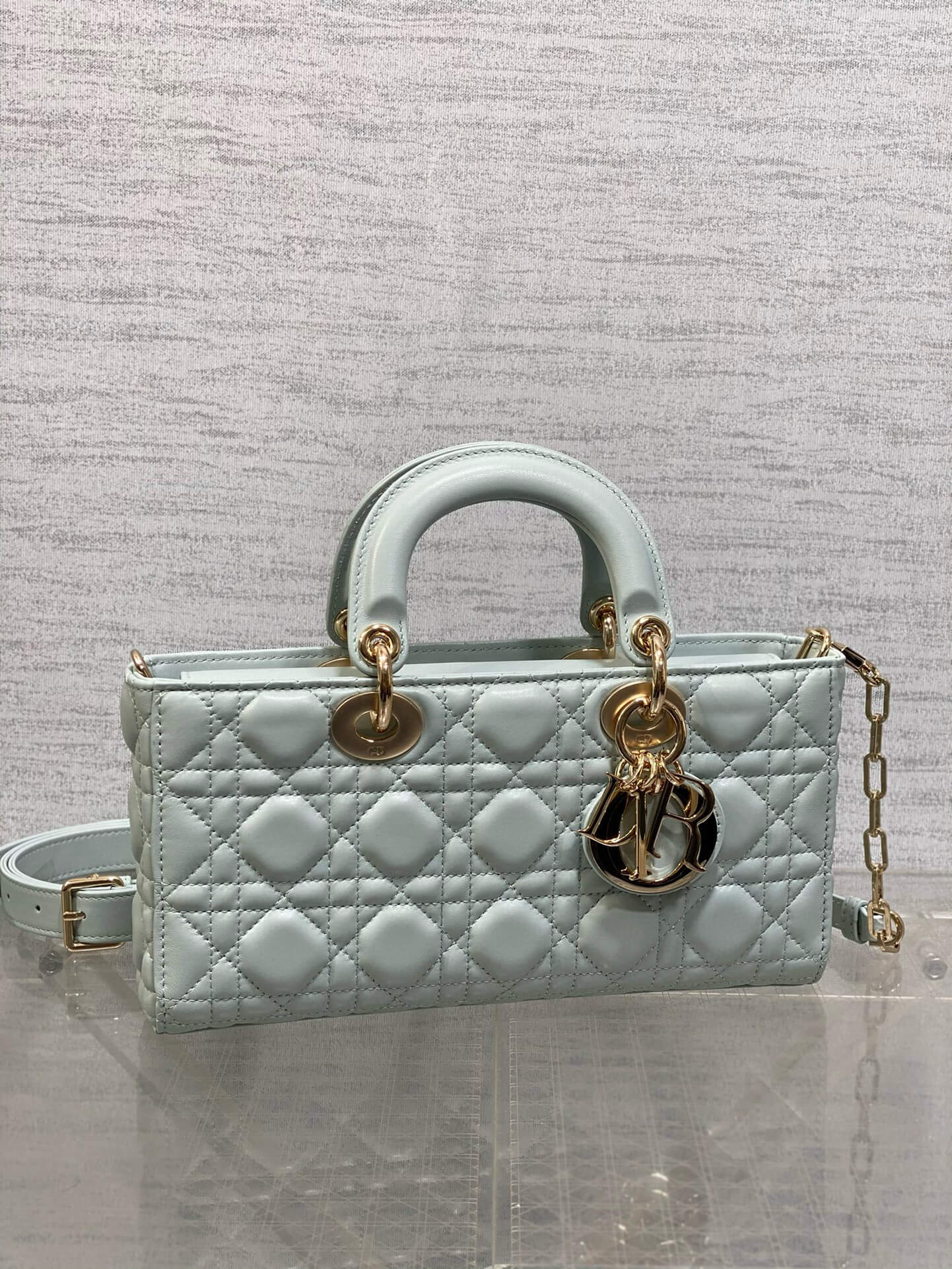 Dior Blue Lady D-Joy Cloud Leather Bag - Image 6