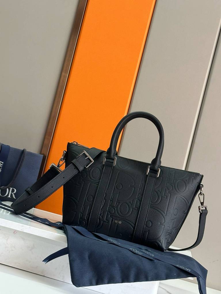 Black Dior Gravity Leather and Black Grained Calfskin