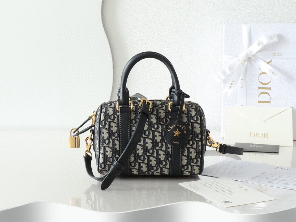 Dior Groove 20 Bag Navy Blue Dior Oblique Jacquard