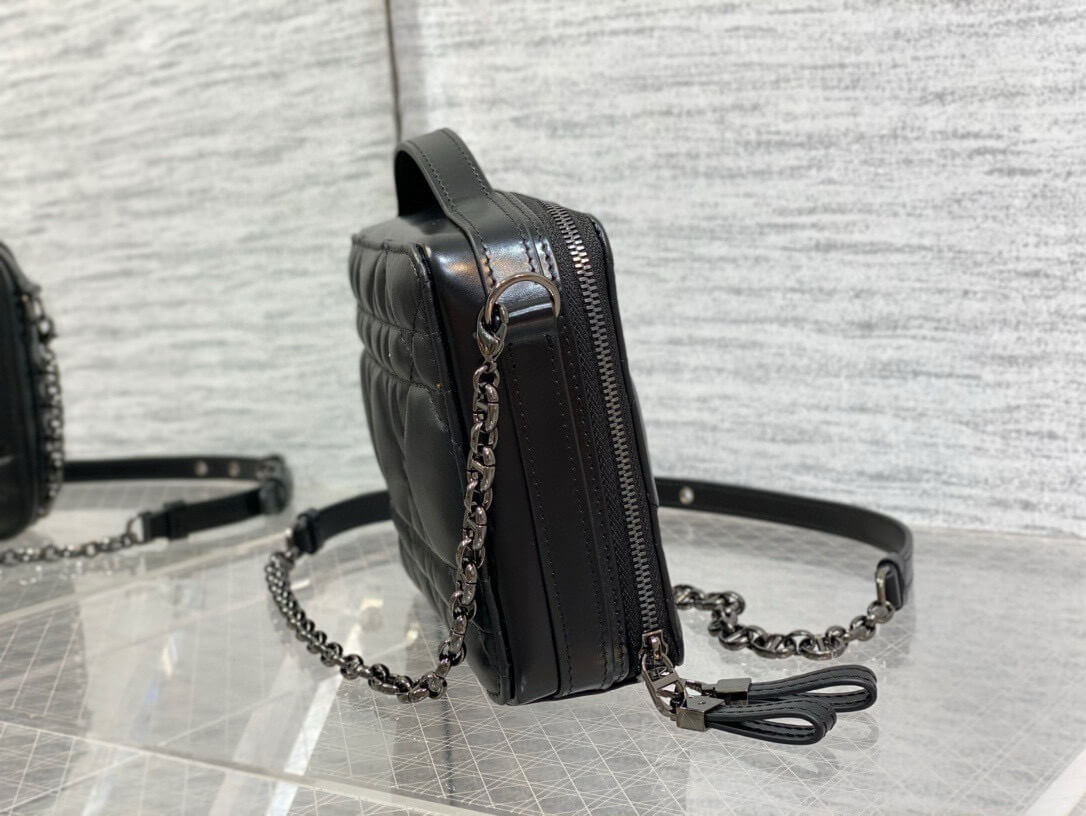 Christian Dior Caro Macrocannage Handbag Black - Image 3