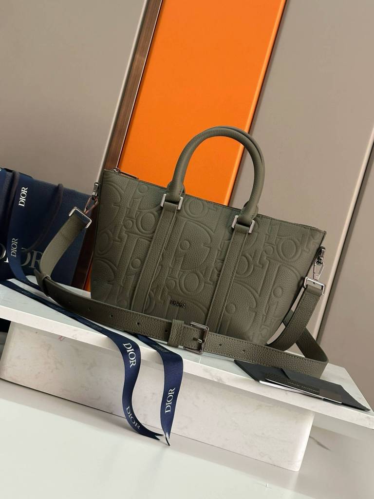 Green Dior Gravity Leather and Black Grained Calfskin