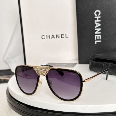 Chanel 95730S Aviator Sunglasses – Luxe Crystal-Embellished Elegance
