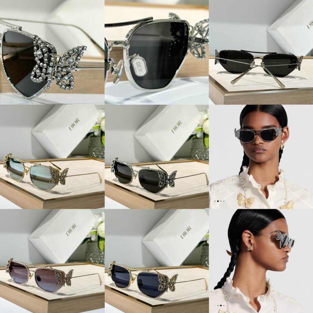 DiorFantastica B1U Butterfly Sunglasses with Swarovski Crystals - Image 2