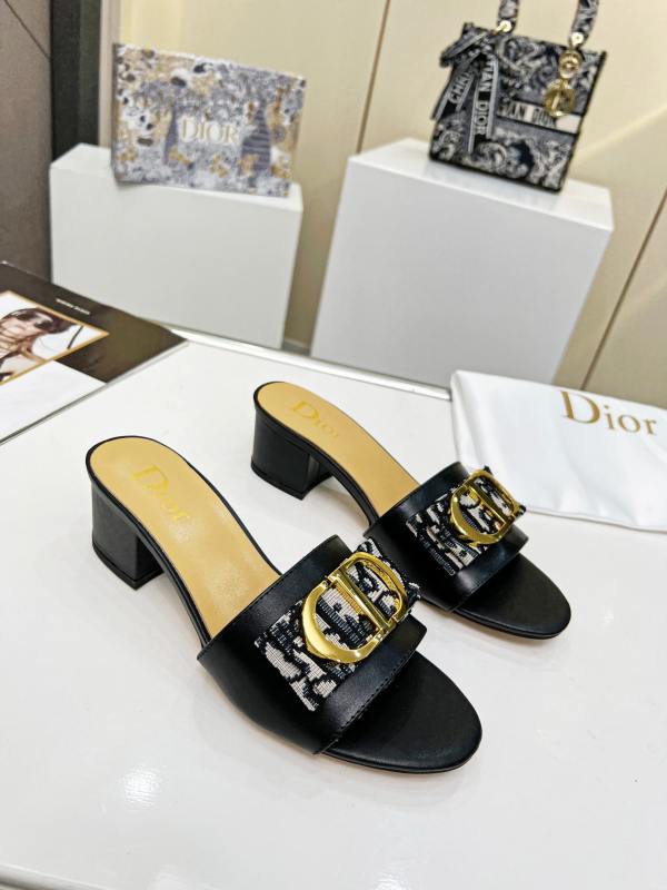 Dior Women's Casual Outdoor Beach Black Sandals