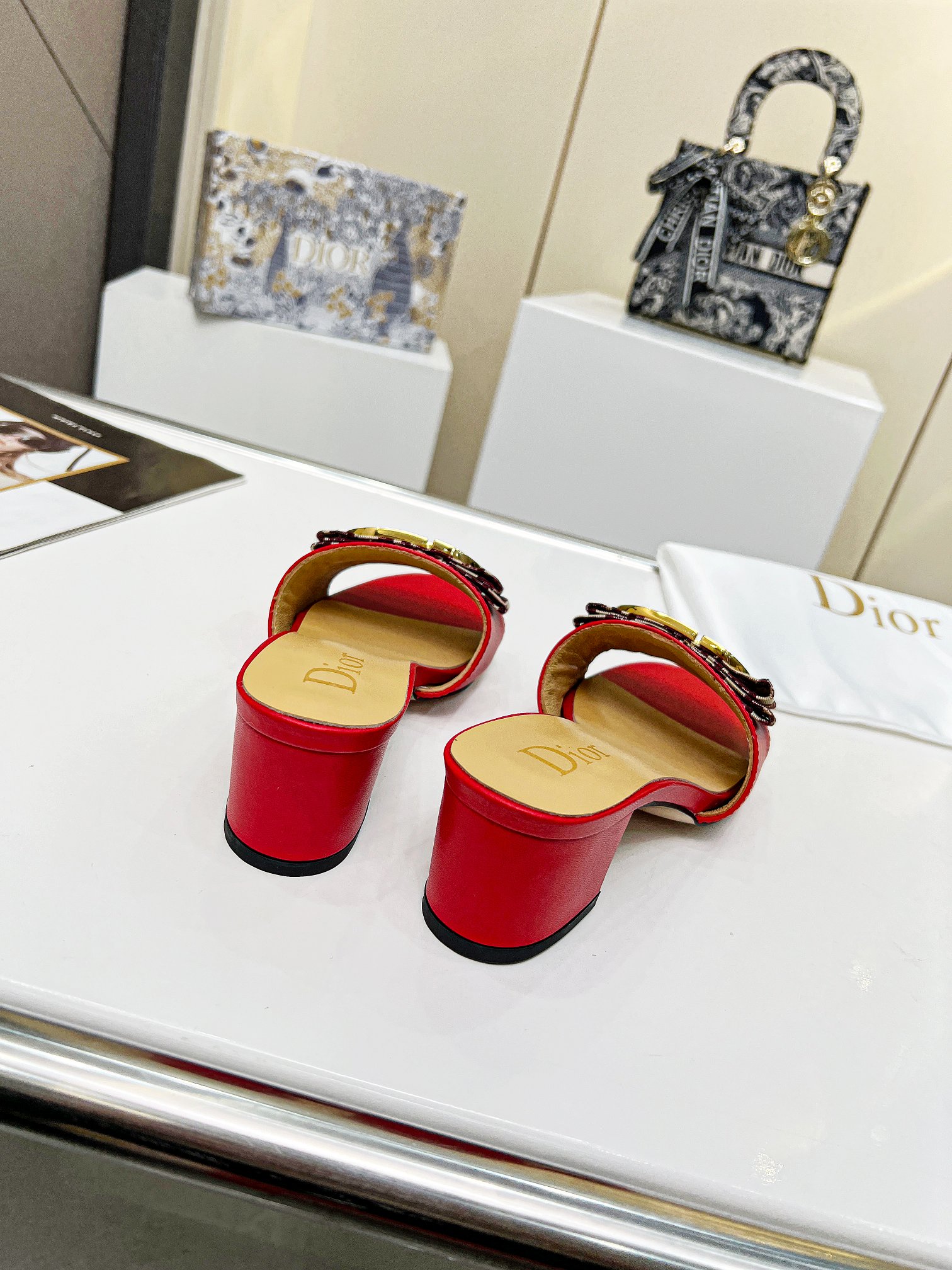 Dior Women's Casual Outdoor Beach Red Sandals - Image 8