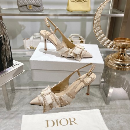 Dior Adiorable Beige Slingback Pumps