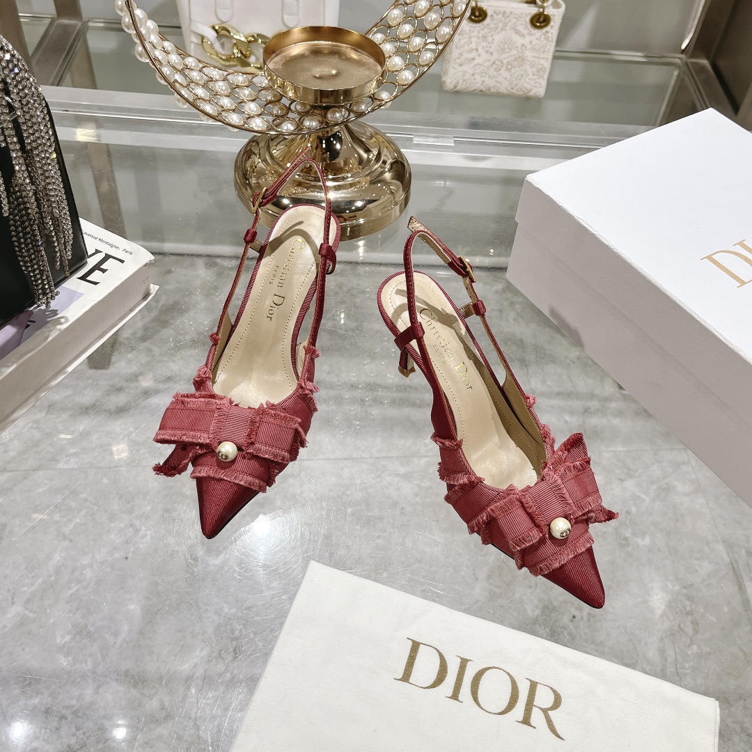 Dior Adiorable Red Slingback Pumps - Image 3