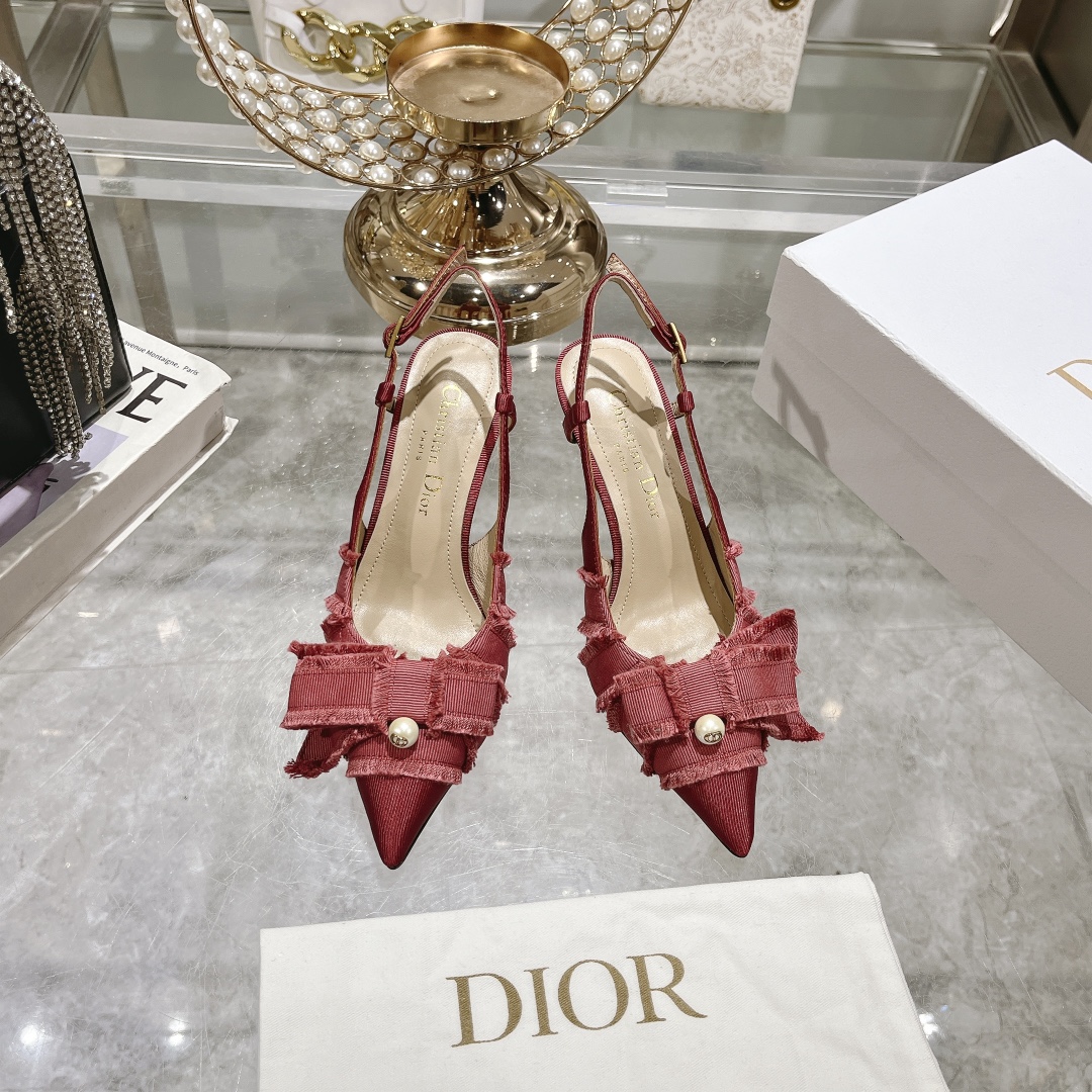 Dior Adiorable Red Slingback Pumps - Image 2