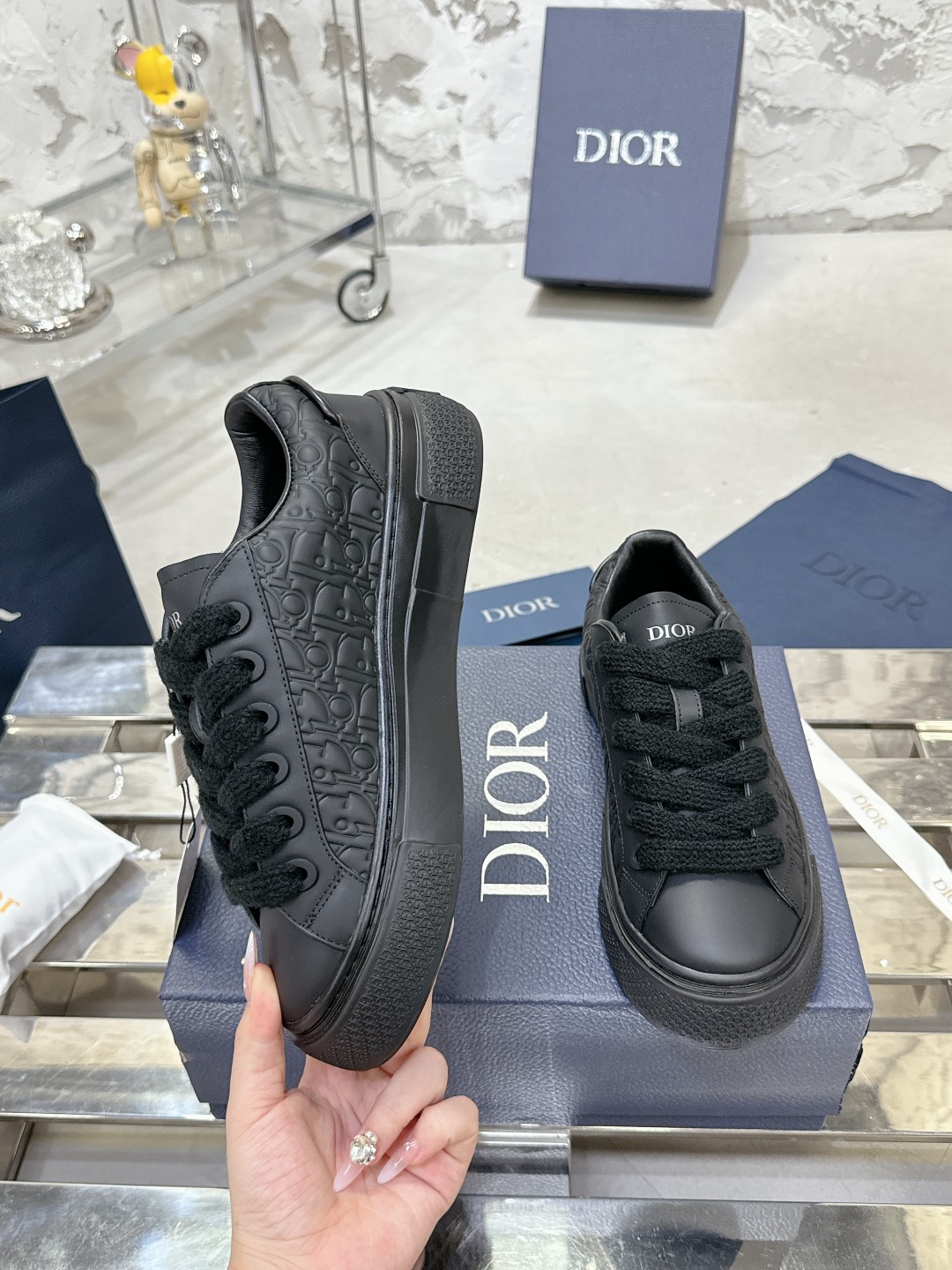 Dior B33 Black Sneakers - Image 7