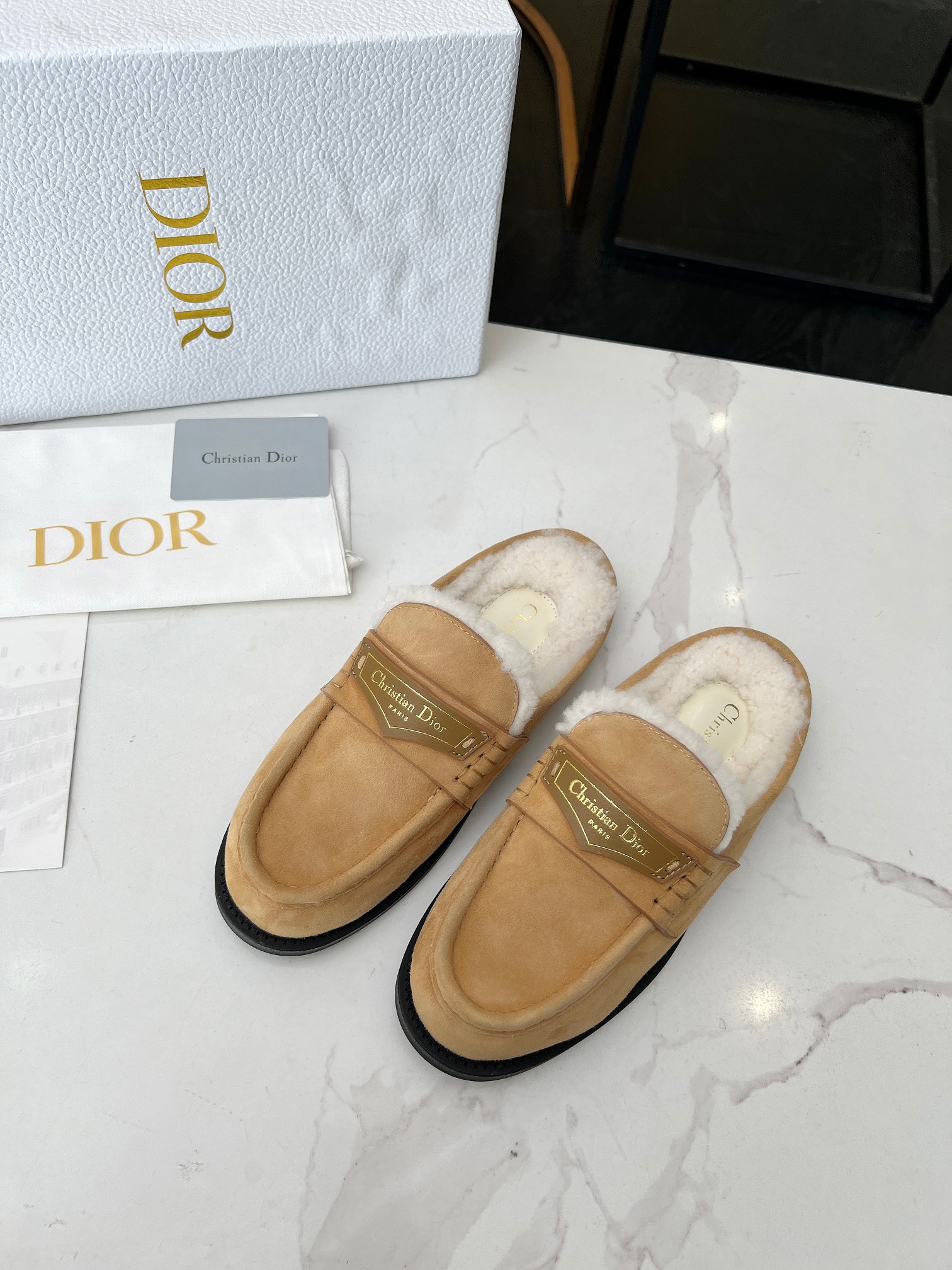 Dior Boy Mules Beige Suede Loafer - Image 9