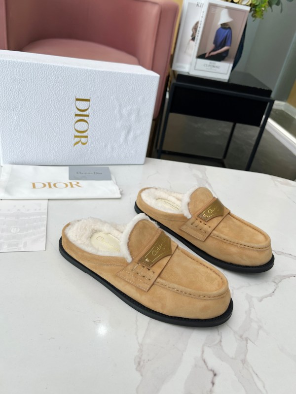 Dior Boy Mules Beige Suede Loafer