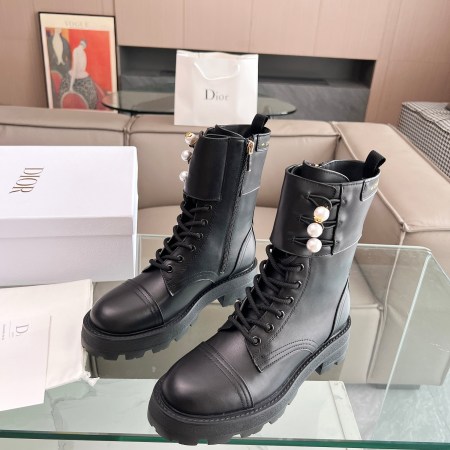 Dior D-Unit Ankle Black Quilted Cannage Calfskin Boots