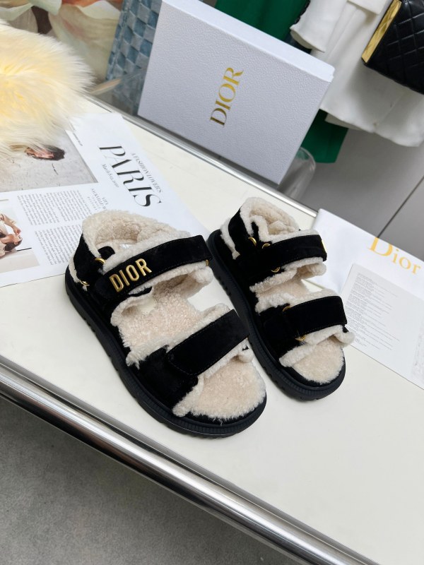 Dior Dioract Black Suede Sandals
