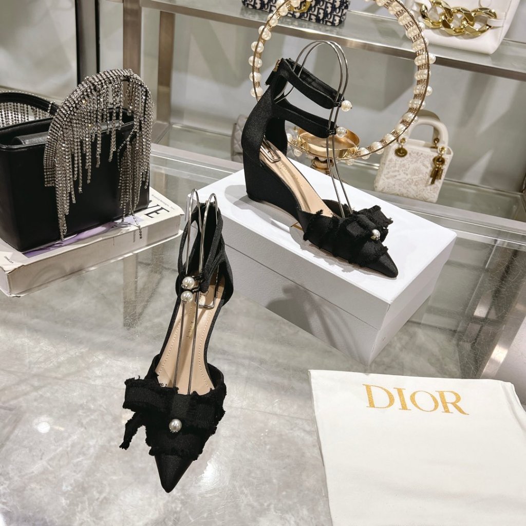 Dior J'Adior Black Wedge Pump